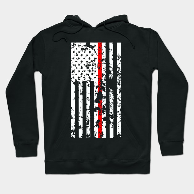 thin red line (all items) Hoodie by B0red